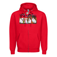 Red halloween pigs Zipper Hoodie - CowGirlArtShop