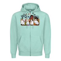 Seafoam halloween pigs Zipper Hoodie - CowGirlArtShop