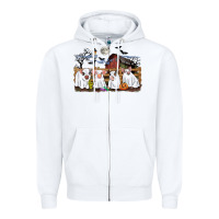 White halloween pigs Zipper Hoodie - CowGirlArtShop