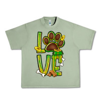 Oil Green Tie dye St. Patrick's Day love dog paw Urban Heavy Tee - BundleAndBundleShop