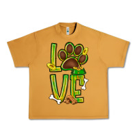 Peanut Butter Tie dye St. Patrick's Day love dog paw Urban Heavy Tee - BundleAndBundleShop