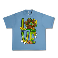 Pebble Blue Tie dye St. Patrick's Day love dog paw Urban Heavy Tee - BundleAndBundleShop