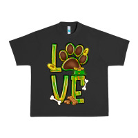 Pigment Black Tie dye St. Patrick's Day love dog paw Urban Heavy Tee - BundleAndBundleShop