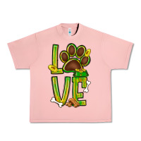 Salmon Tie dye St. Patrick's Day love dog paw Urban Heavy Tee - BundleAndBundleShop