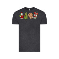 Vintage Black christmas milk and cookies Vintage Tee - MaliasSmallBusiness