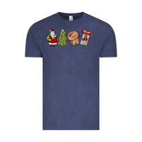 Vintage Denim christmas milk and cookies Vintage Tee - MaliasSmallBusiness