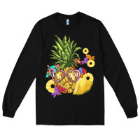 Black pineapple enjoying Long Sleeve Tee - BarkalooDesign