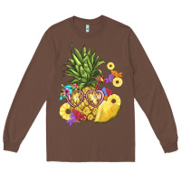 Chestnut pineapple enjoying Long Sleeve Tee - BarkalooDesign