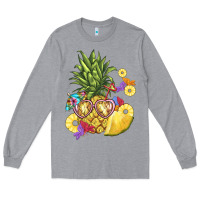 Heather Grey pineapple enjoying Long Sleeve Tee - BarkalooDesign