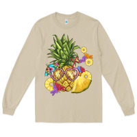 Mushroom pineapple enjoying Long Sleeve Tee - BarkalooDesign