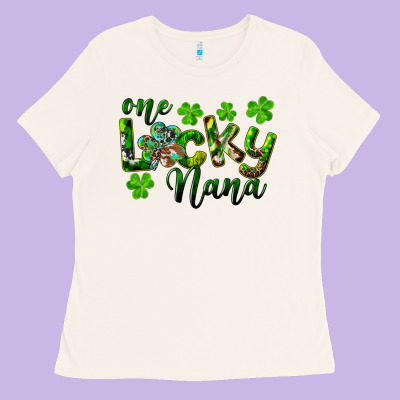 St. Patrick's Day One Lucky Nana Ladies Tee Designed By Ranaportraitstore