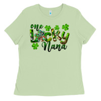 Matcha St. Patrick's Day One Lucky Nana Ladies Tee - RanaPortraitStore