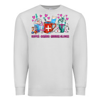 Dove Grey Coffee Nurse Repeat Nurse Coffee Cups Premium Sweatshirt - FaDigitalArtStudio