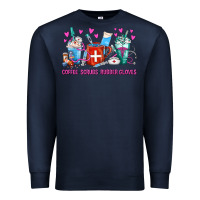 Navy Coffee Nurse Repeat Nurse Coffee Cups Premium Sweatshirt - FaDigitalArtStudio