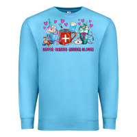 Ocean Blue Coffee Nurse Repeat Nurse Coffee Cups Premium Sweatshirt - FaDigitalArtStudio