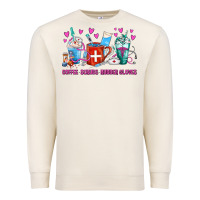 Sandshell Coffee Nurse Repeat Nurse Coffee Cups Premium Sweatshirt - FaDigitalArtStudio