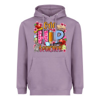 Lavender Easter Day One hip Teacher Heavyweight Hoodie - OliviaCreatesArt
