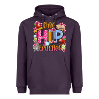 Plum Easter Day One hip Teacher Heavyweight Hoodie - OliviaCreatesArt