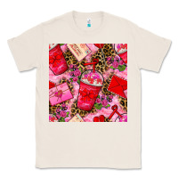 Natural valentines day coffee cups and love letter with xoxo and leopard seaml Classic Tee - BundleAndBundleShop