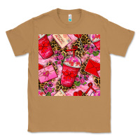 Toasted Coconut valentines day coffee cups and love letter with xoxo and leopard seaml Classic Tee - BundleAndBundleShop