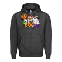 Charcoal Heather the boo crew Zipper Hoodie - CowGirlArtShop