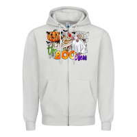 Dove Grey the boo crew Zipper Hoodie - CowGirlArtShop