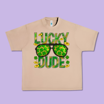 Lucky Dude St Patricks Urban Heavy Tee Designed By Bundleandbundleshop
