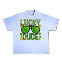 Grape Ice Lucky Dude St Patricks Urban Heavy Tee - BundleAndBundleShop