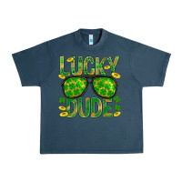Midnight Navy Lucky Dude St Patricks Urban Heavy Tee - BundleAndBundleShop