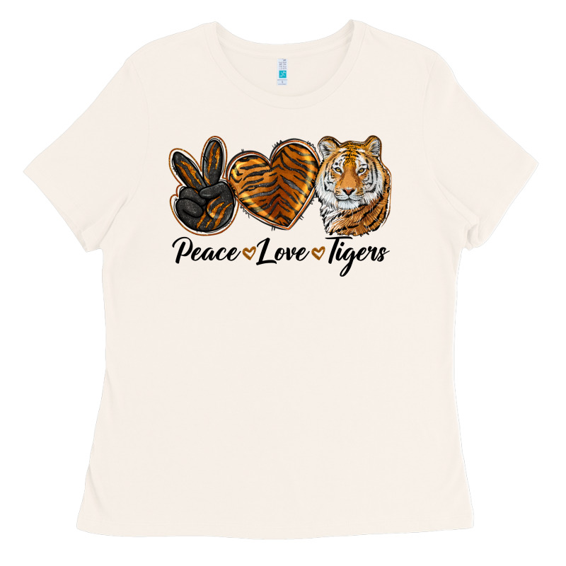 Peace Love Tigers Ladies Tee by LillyAllenDesigns | Teevron