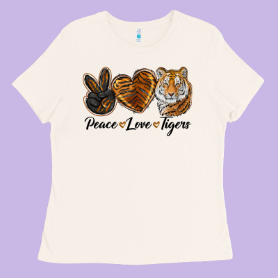 Peace Love Tigers Ladies Tee Designed By Lillyallendesigns