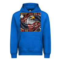 Cobalt American eagle Urban Hoodie - CowhideDigitalArt