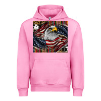Fuchsia Pink American eagle Urban Hoodie - CowhideDigitalArt