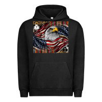 Pigment Black American eagle Urban Hoodie - CowhideDigitalArt