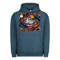 Pigment Midnight Navy American eagle Urban Hoodie - CowhideDigitalArt