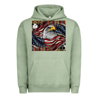 Pigment Oil Green American eagle Urban Hoodie - CowhideDigitalArt