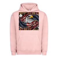 Pigment Salmon American eagle Urban Hoodie - CowhideDigitalArt