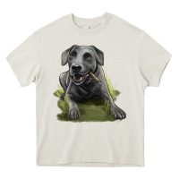 Cream Texas Blue Lacy Dog Heavy Core Tee - LillyAllenDesigns