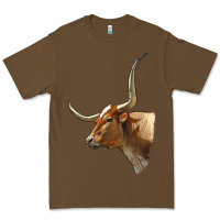 Cacao Texas Longhorn Cow Face Premium Tee - LillyAllenDesigns