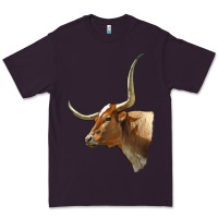Plum Texas Longhorn Cow Face Premium Tee - LillyAllenDesigns