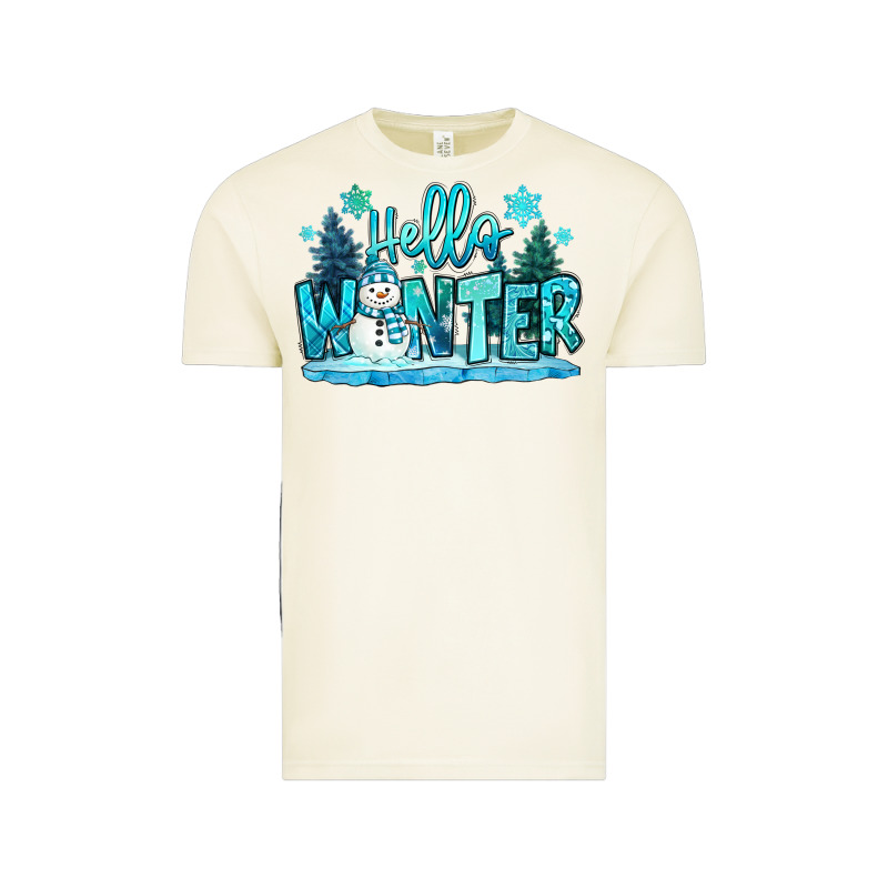 Hello Winter Snowman Vintage Tee by MaliasSmallBusiness | Teevron