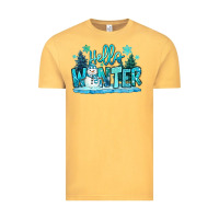 Vintage Mustard hello winter snowman Vintage Tee - MaliasSmallBusiness