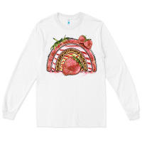 White strawberry rainbow Long Sleeve Tee - BarkalooDesign