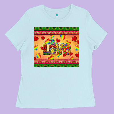 Autism Awareness Love Ladies Tee Designed By Barkaloodesign