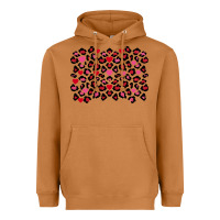 Meerkat Valentine's Day leopard and heart background Heavyweight Hoodie - FaDigitalArtStudio
