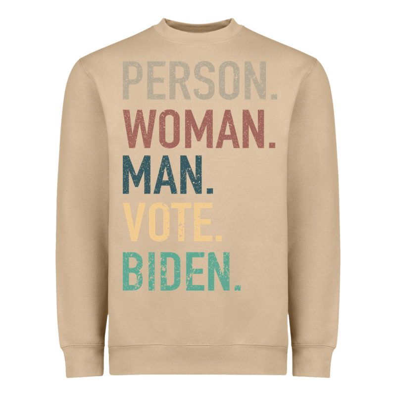 Person Woman Man Vote Biden Heavyweight Sweatshirt by Bettercallsaul | Teevron