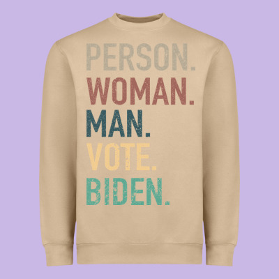 Person Woman Man Vote Biden Heavyweight Sweatshirt Designed By Bettercallsaul