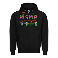 Black personalized this mama loves her monsters Zipper Hoodie - CowGirlArtShop