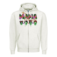 Oatmeal Heather personalized this mama loves her monsters Zipper Hoodie - CowGirlArtShop