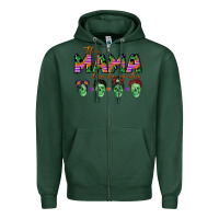 Sports Green personalized this mama loves her monsters Zipper Hoodie - CowGirlArtShop
